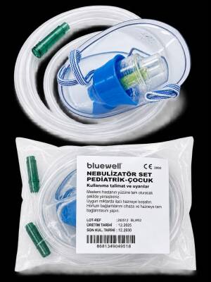 Bluewell Nebulizatör Maske Seti Pediatrik - Bluewell