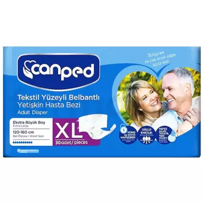 Canped Tekstil Yüzey Belbantlı Hasta Bezi xLarge 30'lu - Canped