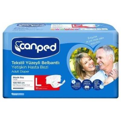 Canped Tekstil Yüzey Belbantlı Hasta Bezi Large 30'lu - 3