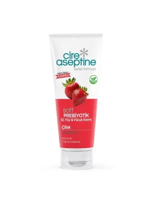 Cire Aseptine Çilek Özlü Soft Prebiyotik El Yüz Vücut Kremi 75 ml - Cire Aseptine