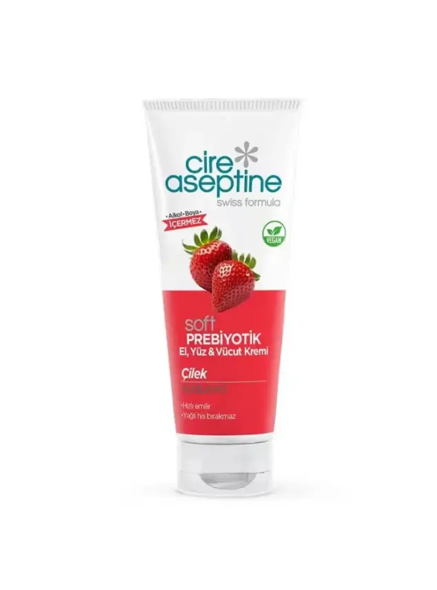 Cire Aseptine Çilek Özlü Soft Prebiyotik El Yüz Vücut Kremi 75 ml - 1