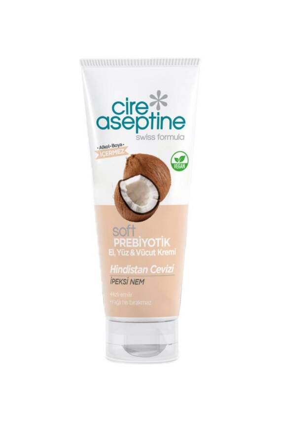 Cire Aseptine Hindistan Cevizi Soft Prebiyotik El Yüz Vücut Kremi 75 ml - 1