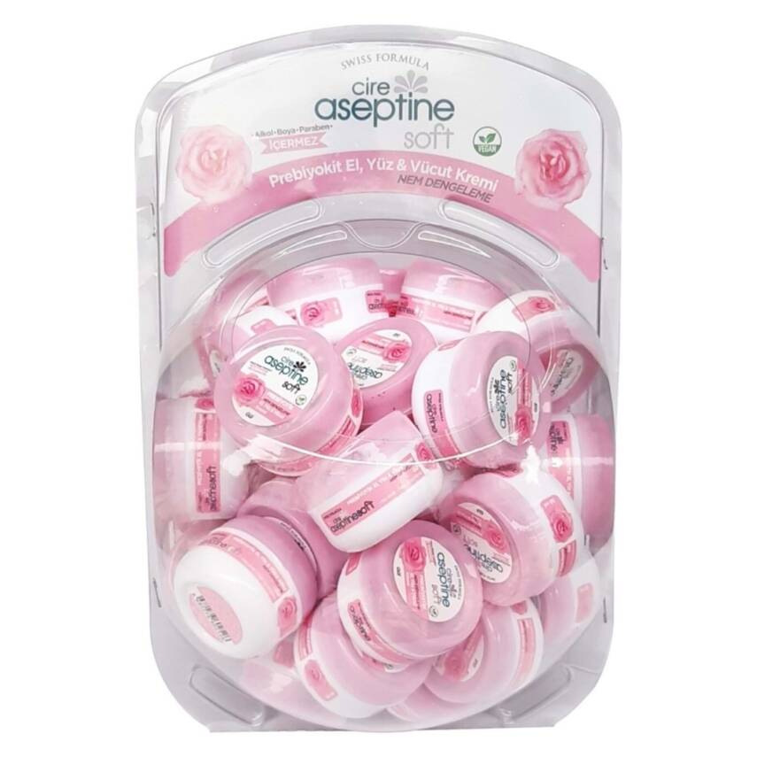 Cire Aseptine Soft Prebiyotik Gül El Yüz ve Vücut Kremi 30 ml - Fanus 50'li - 1