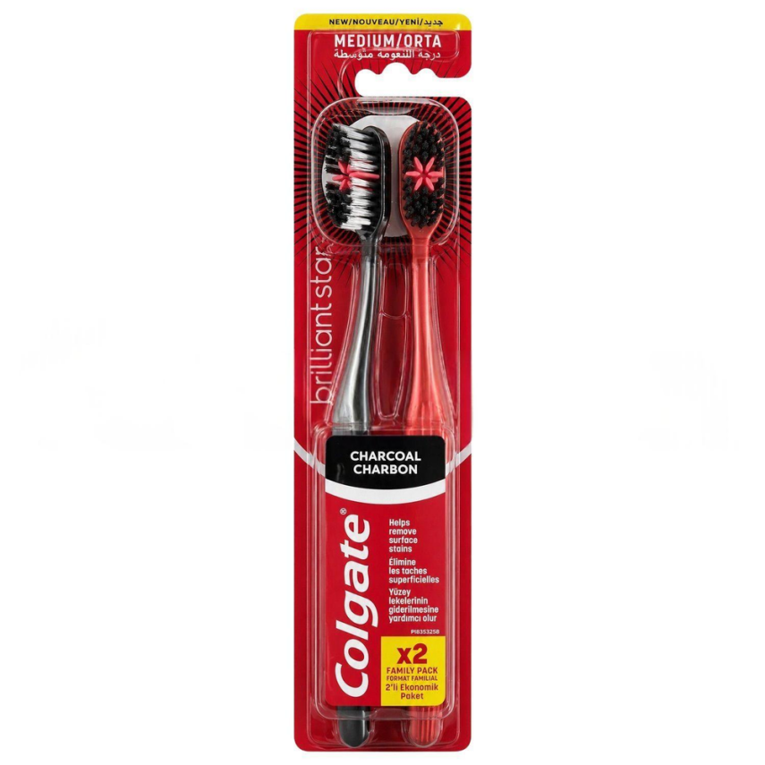 Colgate Charcoal Charbon 1+1 Medium Leke Giderici Diş Fırçası - 1