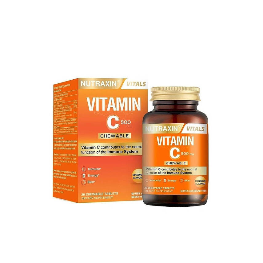 Nutraxin Vitamin C 500 mg 30 Çiğneme Tablet - 1