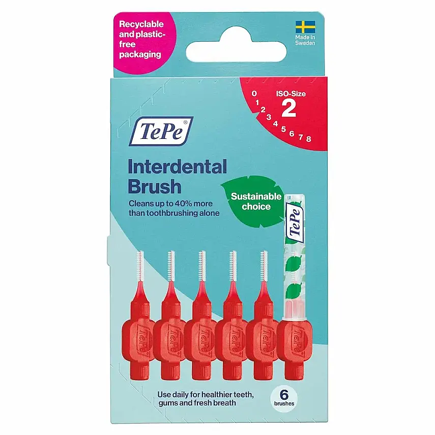 Tepe Arayüz Fırçası Kırmızı 0,5 Mm Blister 6'lı Paket - 1