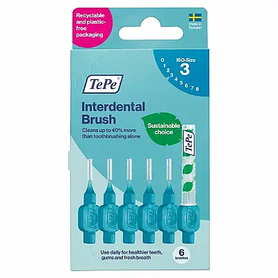 Tepe Arayüz Fırçası Mavi 0,6 Mm Blister 6'lı Paket - TePe