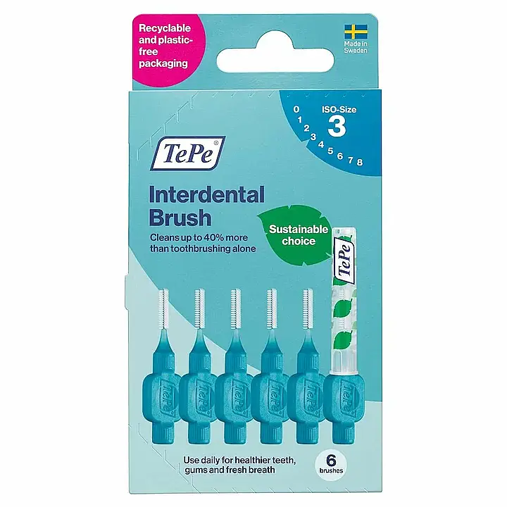 Tepe Arayüz Fırçası Mavi 0,6 Mm Blister 6'lı Paket - 1