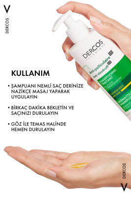 Vichy Dercos Anti Dandruff Kuru Saçlar için Kepek Karşıtı Şampuan 390 ml - 3