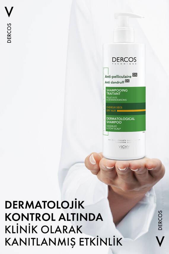 Vichy Dercos Anti Dandruff Kuru Saçlar için Kepek Karşıtı Şampuan 390 ml - 7