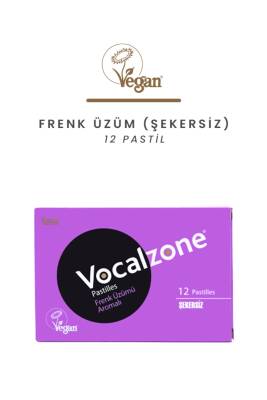 Vocalzone Frenk Üzüm Şekersiz 12 Pastil - Vocalzone